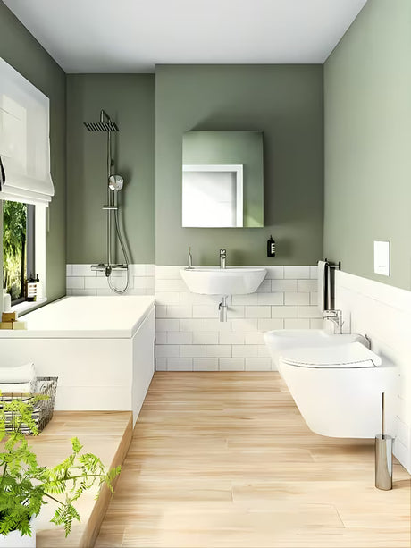 Biały wiszący bidet Vitra Integra z otworem na baterię i przelewem