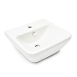Biała ceramiczna umywalka wiszące vitra Integra 45x40 cm z otworem na baterię pośrodku