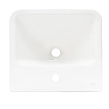 Biała ceramiczna umywalka wiszące vitra Integra 45x40 cm z otworem na baterię pośrodku