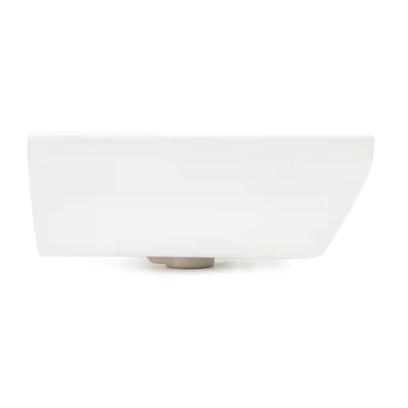 Biała ceramiczna umywalka wiszące vitra Integra 45x40 cm z otworem na baterię pośrodku