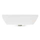 Biała ceramiczna umywalka wiszące vitra Integra 55x45 cm z otworem na baterię pośrodku i przelewem.