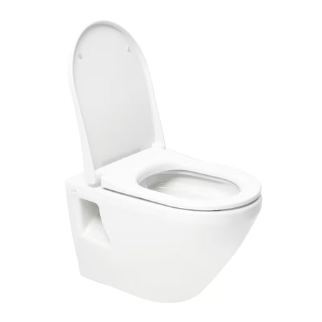 Biała miska WC wisząca vitra Integra bez układu spłukującego z technologią Rim-Ex i deską soft Close.