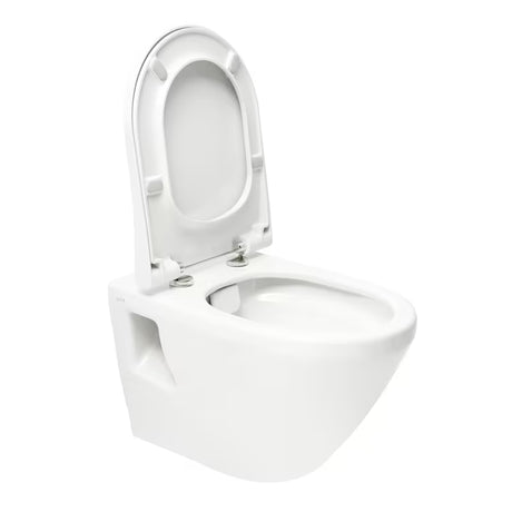 Biała miska WC wisząca vitra Integra bez układu spłukującego z technologią Rim-Ex i deską soft Close.