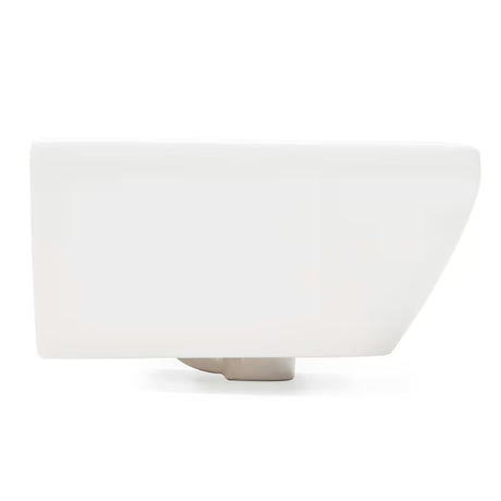 Biała umywalka wisząca Vitra Integra 60x36 cm, ceramiczna, z otworem pro na baterię pośrodku i z przelewem.