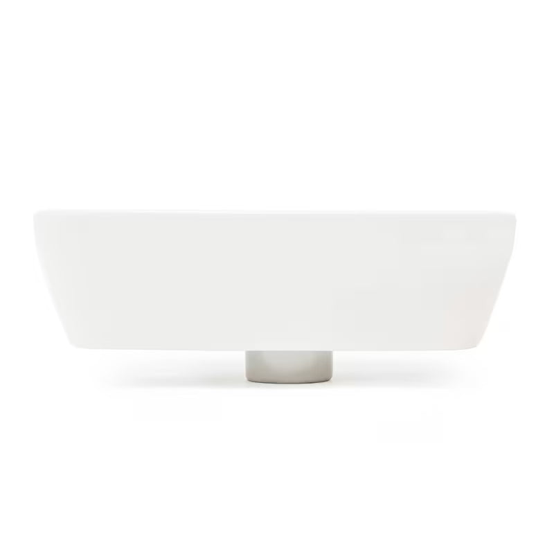 Biała ceramiczna mała umywalka Vitra Integra 37x22 cm z przelewem i otworem na baterię po prawej stronie