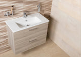 Zestaw mebli Łazienkowych Vitra Mia 79 x 39,5 cm w dekorze cordoba z szafką, umywalką, lustrem i oświetleniem LED