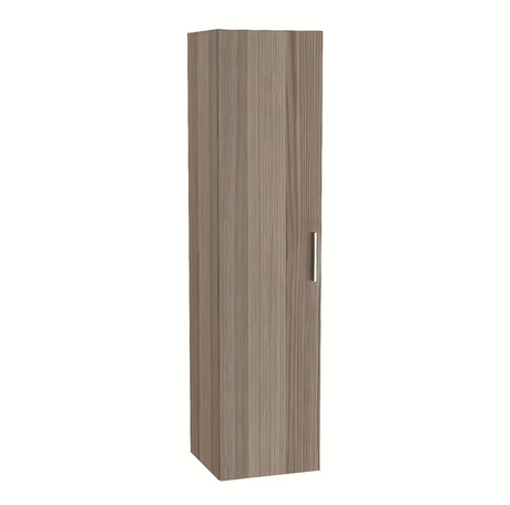 Wysoka wisząca szafka łazienkowa vitra Mia 35x35x145 cm w dekorze cordoba z drzwiczkami i półkami.