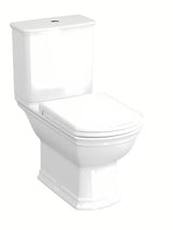 Białe KOMPAKT wc Vitra Ricordi z odpływem vario, w komplecie z armaturą, bez WC deske