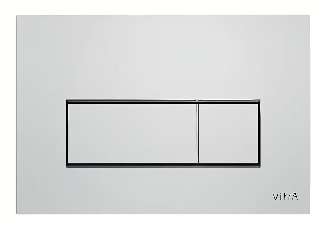 Chromowane przyciski spłukujące przycisk Vitra Root Square pro do modułów podtynkowych vitra