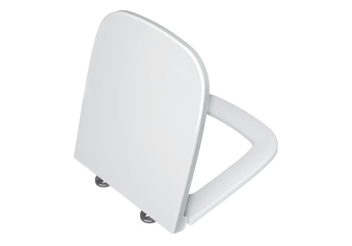 Biała DESKA sedesowa Vitra S20 z duroplastu z metalowymi zawiasami