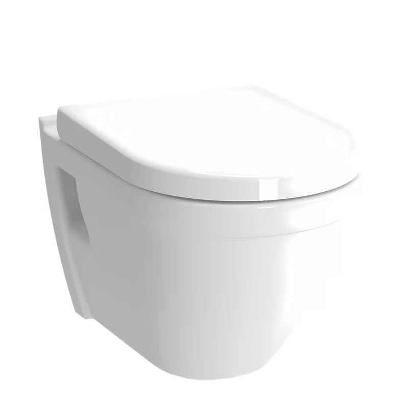 Białe miska WC wisząca vitra S50 z widocznym bocznym mocowaniem
