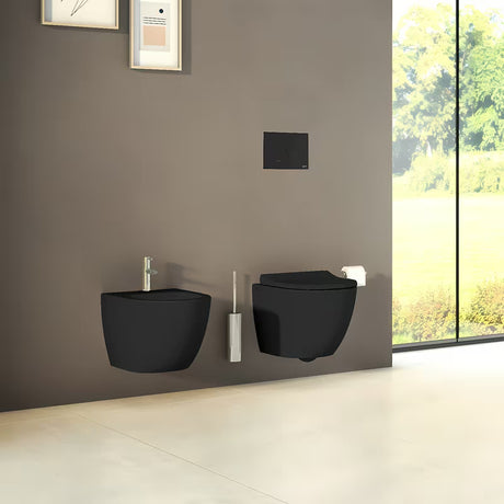 Wiszący bidet vitra Sento w kolorze czarnym z ukrytym mocowaniem