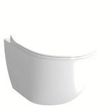 Białe miska WC wisząca vitra Shift bez układu spłukującego o owalnym wzornictwie i z ukrytym mocowaniem.