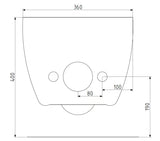 Miska WC Wisząca vitra Shift w kolorze białym z dyszą bidetową bez układu spłukującego