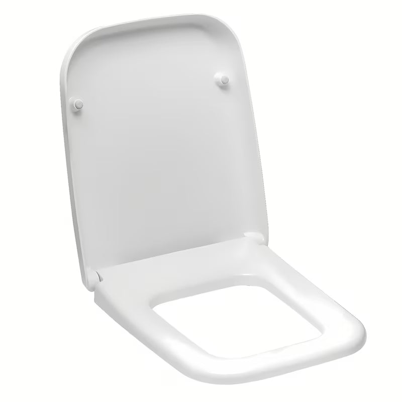 Białe DESKA sedesowa Vitra Shift z duroplastu z soft Close oraz metalowymi zawiasami z ukrytym mocowaniem.