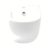 Biały wiszący bidet vitra Shift z ukrytym mocowaniem ceramiki, bez widocznych zaślepek i otworów.