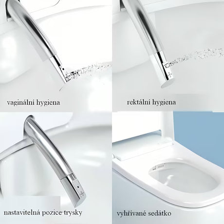 Biała inteligentna TOALETA myjąca  Vitra V Care 1.1 bez układu spłukującego z deską