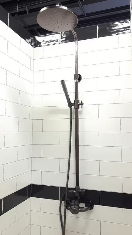 System prysznicowy WF Industrial w wykończeniu olejowany brąz z deszczownicą 20 cm