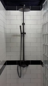 System prysznicowy WF Industrial w wykończeniu olejowany brąz z deszczownicą 20 cm