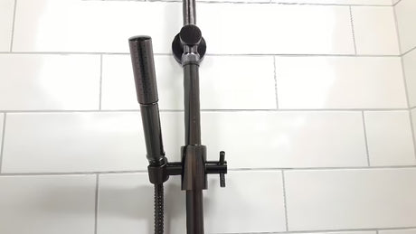 System prysznicowy WF Industrial w wykończeniu olejowany brąz z deszczownicą 20 cm
